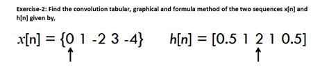 Exercise Find The Convolution Tabular Graphical And Formula Method Of