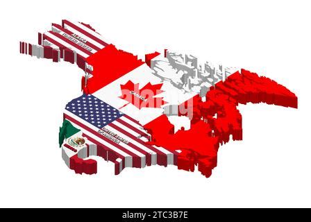 Fronteriza México Estados Unidos mapa Imagen Vector de stock Alamy