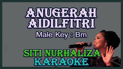 Anugerah AidilFitri Karaoke Siti Nurhaliza Nada Pria Cowok Male Key