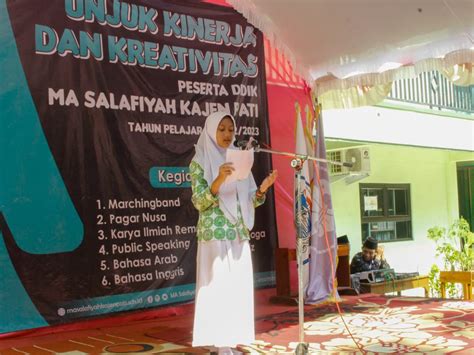 Ma Salafiyah Kajen Adakan Unjuk Kinerja Dan Kreativitas Peserta Didik