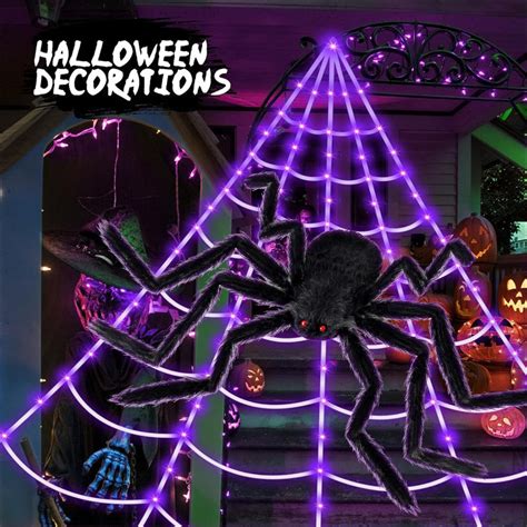 The Holiday Aisle Brighter Spider Webs Halloween Decorations Lights