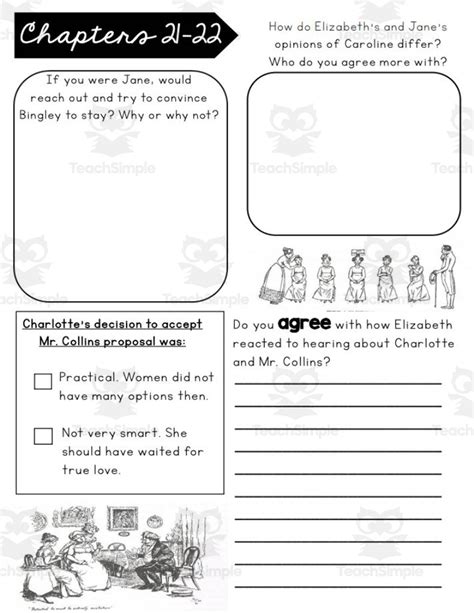 Pride And Prejudice Student Workbook By Teach Simple