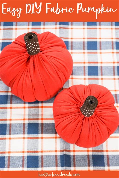 Easy Fabric Pumpkins Diy Sewing Tutorial Sewing