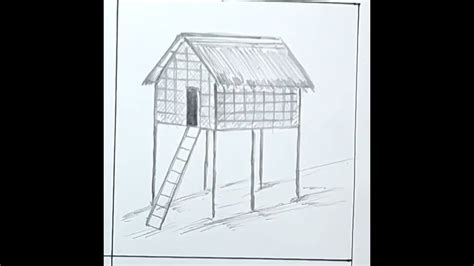 How To Draw Stilt House Youtube