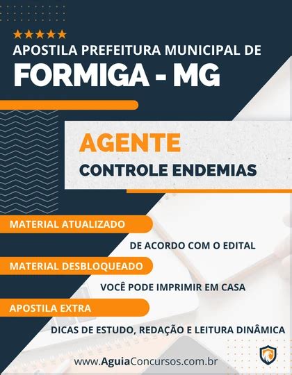 Apostila Pref Formiga Mg Agente Controle Endemias