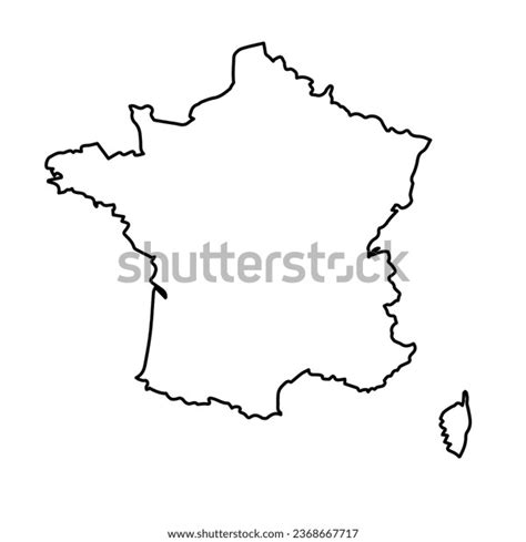 Vector Illustration Outline Map French Black Stock Vector (Royalty Free ...