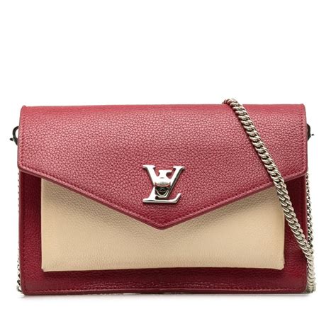 Vintage Louis Vuitton Mylockme Chain Pochette Red