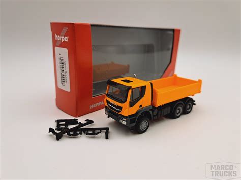 Herpa Iveco Trakker 6x6 Baukipper Orange 309998 H16469