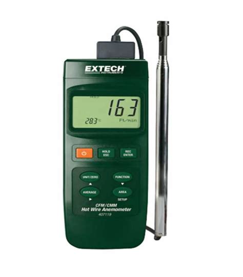Extech NIST Heavy Duty CFM Hot Wire Thermo Anemometer With NIST Calibration