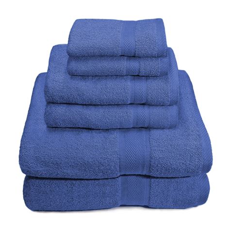 6 Piece Premium Egyptian Cotton Towel Set Bath Towels Hand Towels