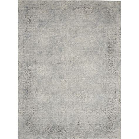 Nourison Rustic Textures RUS09 Ivory And Slate Blue 9 3 X 12 9