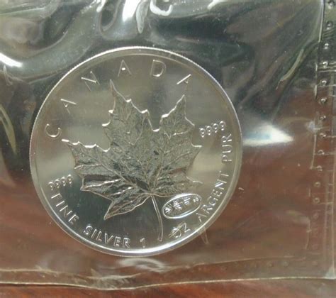 1999 2000 Canada 5 9999 Fine Silver Maple Leaf Fireworks Privy RCM