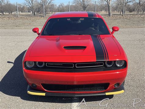 2015 2023 Dodge Challenger Racing Stripes Crush Rally Offset Hood Decals Vinyl Graphics Kit