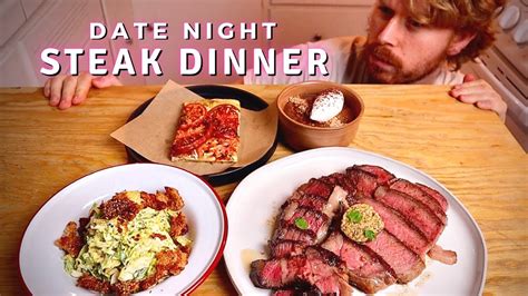 Easy 4 Course Date Night Steak Dinner At Home Youtube