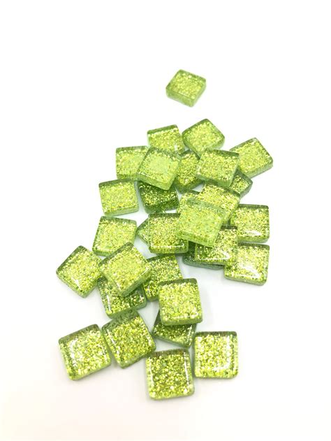 Mini Light Green Glitter Glass Perth Mosaic