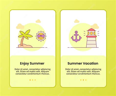 Premium Vector | Enjoy summer summer vacation campaign for onboarding
