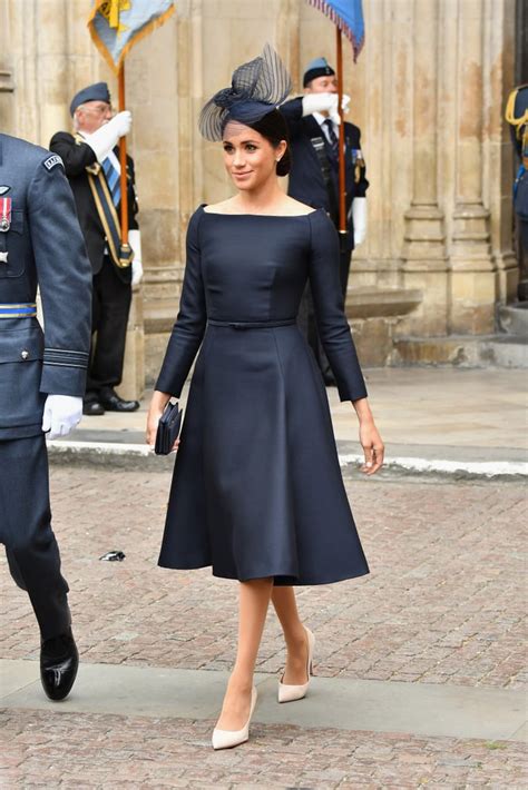 Meghan Markles Black Dior Dress Popsugar Fashion Photo 6