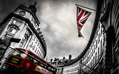 Wallpaper : 3840x2400 px, buses, city, flag, London, selective coloring ...