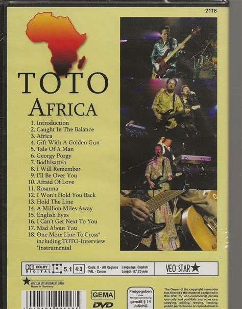 Toto Africa Concert Dvd Dvds Bol