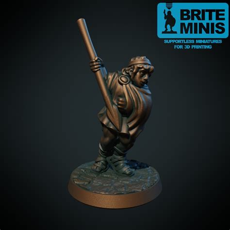 Brite Minis Boy With Javelin D Printable Miniatures For Tabletop