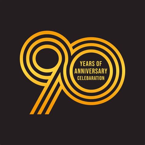 El Logotipo Del Aniversario De A Os En Color Oro Sobre Un Fondo