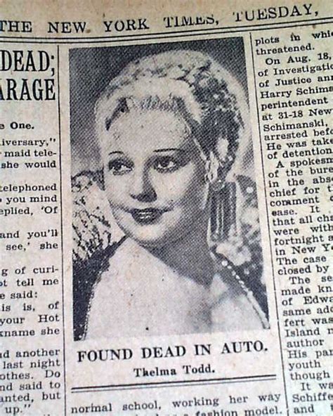 Thelma Todds 1935 Myterious Death