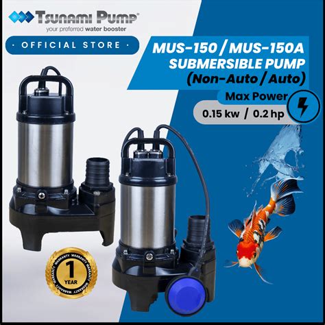 Tsunami MUS KOI Fish Pond Fancy Carp Submersible Pump Stainless Steel