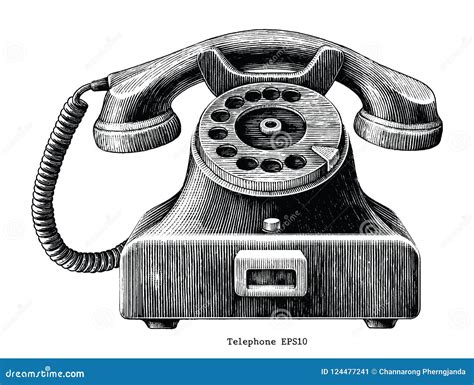 Vintage Telephone Antique Phone With Old Timey Appeal Hand Drawing