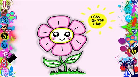 Como Dibujar Una Flor Kawaii Paso A Paso Dibujos Faciles Youtube