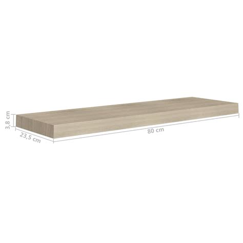 Schweberegale 2 Stk Eiche Optik 80x23 5x3 8 Cm MDF Kaufen