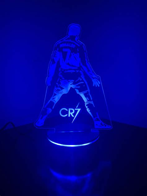 Cristiano Ronaldo 3d Led Lamp Etsy