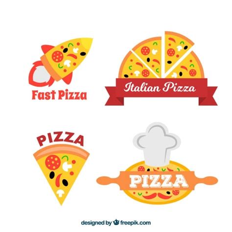 Premium Vector Pizzeria Logos Set