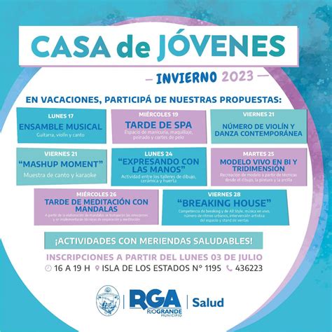 Convocan a participar de actividades de invierno en Casa de Jóvenes