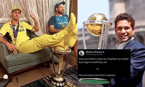 Ind Vs Aus Fans Troll Mitchell Marsh For Putting Feet On World Cup