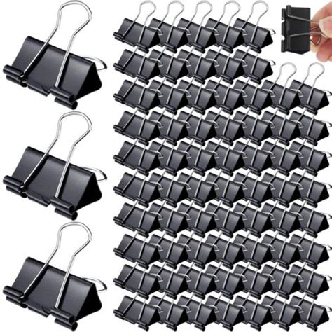 Yexiya 600 Pcs Medium Binder Clips Paper Clips Office Supplies Paper