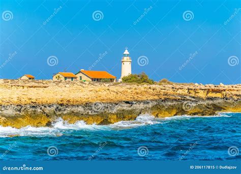 Lighthouse at Cape Greco, Cyprus Stock Image - Image of nature, napa ...