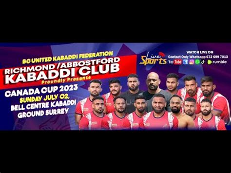 Live International Kabaddi Cup Canada Us Kabaddi Cup