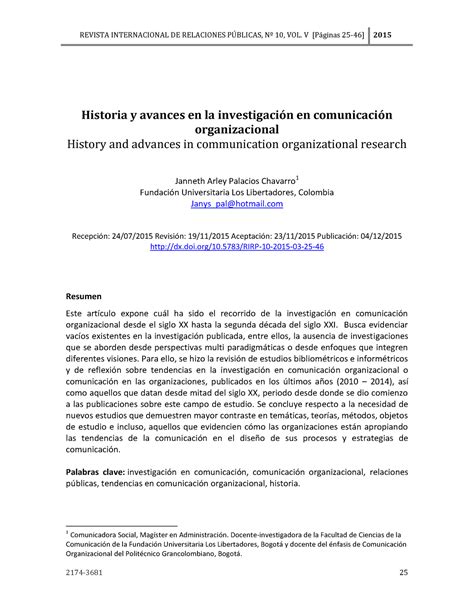 Dialnet Historia Yavances En La Investigacion En Comunicacion Org