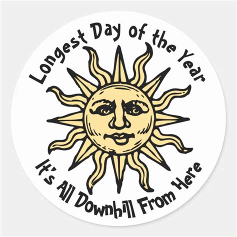 Summer Solstice Poem Classic Round Sticker Zazzle