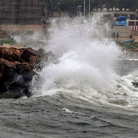 Rain Gusty Winds As Cyclone Michaung To Make Landfall In Andhra