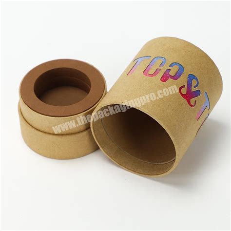 Custom Round Candle Packaging Paper Tube Box Kraft Cardboard Cylinder