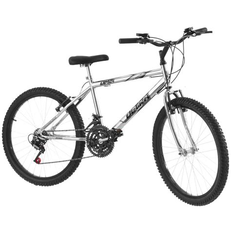 Bicicleta Aro 24 18 Marchas Cromada Chrome Line Pro Tork Ultra