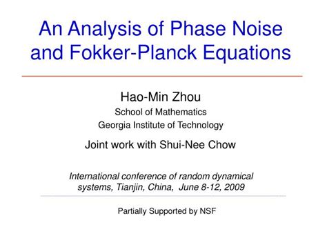 PPT An Analysis Of Phase Noise And Fokker Planck Equations PowerPoint