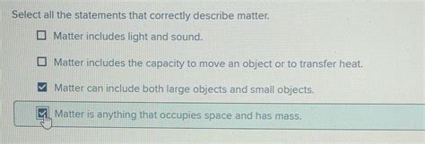 Solved Select All The Statements That Correctly Describe Chegg