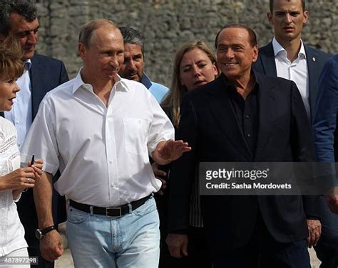 President Vladimir Putin And Silvio Berlusconi Visit Crimea Photos And Premium High Res Pictures