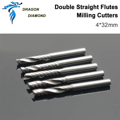 Pcs X Mm Carbide Cnc Router Bits Single Flute Spiral End Mill