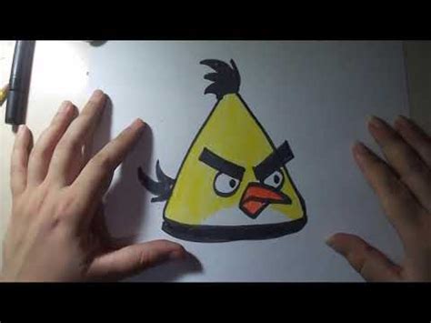 Como dibujar el pájaro amarillo paso a paso Angry birds How to draw