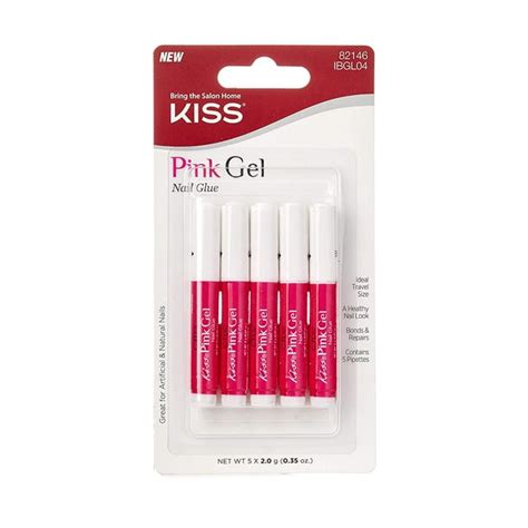 Kiss Pink Gel Nail Glue 5 Pack