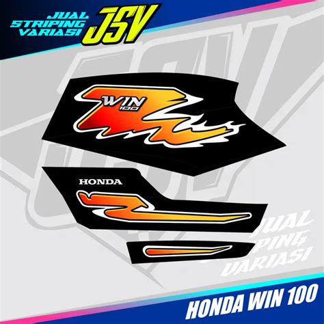 Striping Stiker Honda Win 100 Sticker Semi Trail Classic W1 Lazada