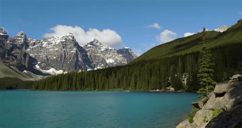 Lake And Rock Landscape Scenic At Banff National Park Alberta Canada